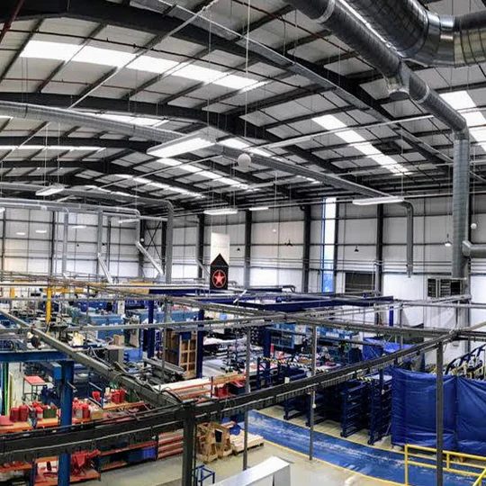 LED high bays in the Meggitt Composites factory