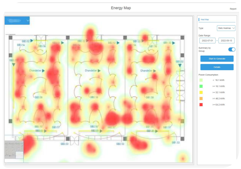 Visual Energy map display in the Polaris Mesh app